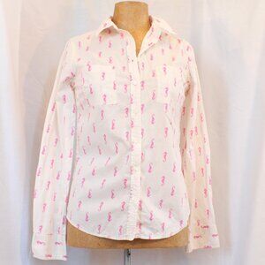 Merona Seahorse Pink & Cream Buttondown